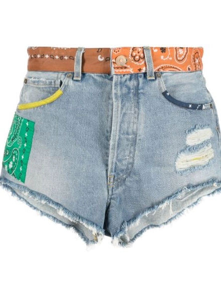 Affordable bandana-print shorts Women denim Alanui California 0327